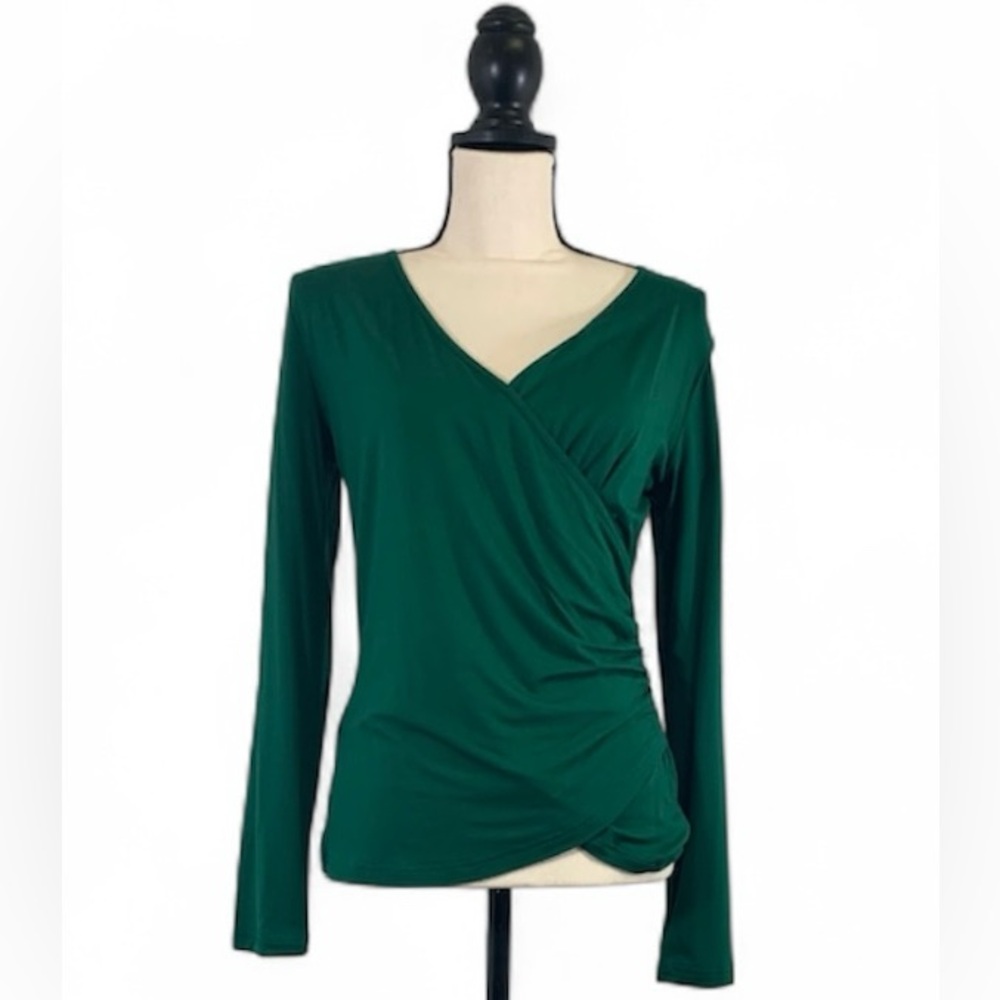 Guberry Green Wrap Blouse – Size Medium